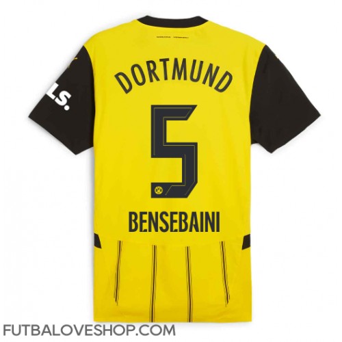 Dres Borussia Dortmund Ramy Bensebaini #5 Domáci 2024-25 Krátky Rukáv